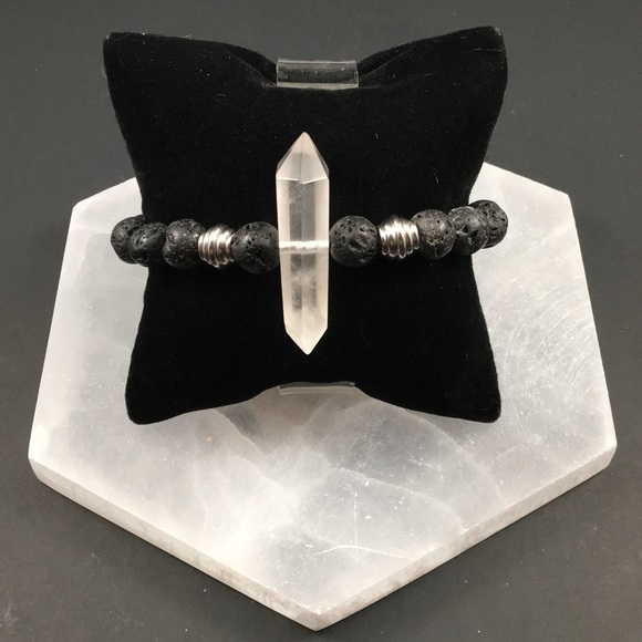 Men’s Lava Rock Crystal Bracelet - Picture 6 of 6